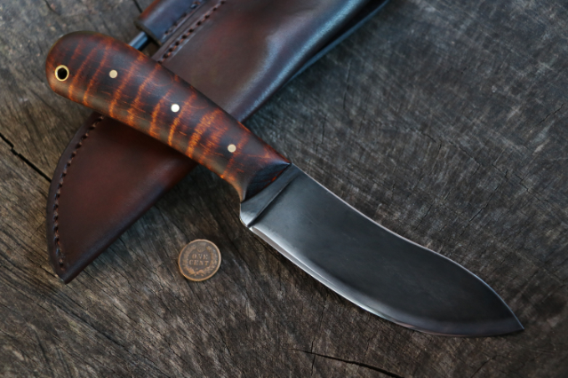 Woodsman, Woodsman Nessmuk, Nessmuk Knife, Custom Hunting Knives, Lucas Forge, Nessmuk Belt Knife, Outdoor Knife