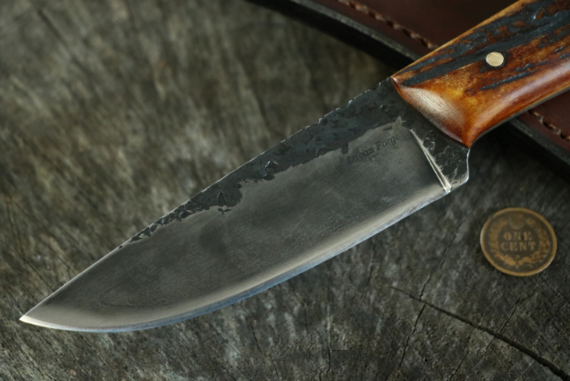 Powder River, Hunting Knife, Tradtional Hunting Knife, Lucas Forge, Lucas Knives, Trade Knife, Mountain Man Knife, Forged Hunting Knife, Custom Forged Knife