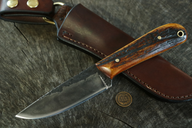 Powder River, Hunting Knife, Tradtional Hunting Knife, Lucas Forge, Lucas Knives, Trade Knife, Mountain Man Knife, Forged Hunting Knife, Custom Forged Knife