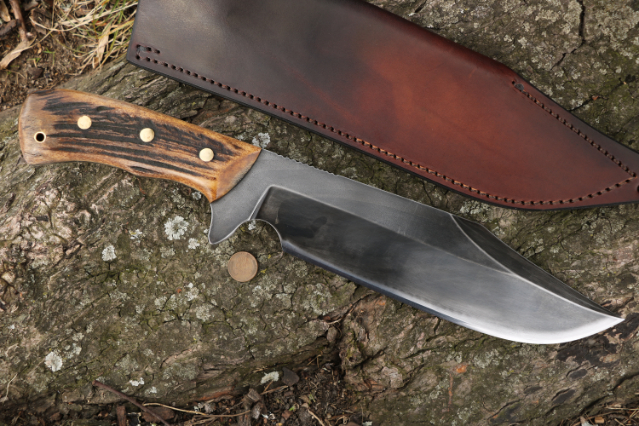 Hunting Knives, Lucas Forge, Custom Bowie Knife, Handmade Knives, Frontier Knives, Hog Hunting Knife, Hog Knife