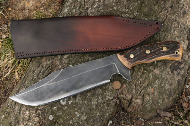 Hunting Knives, Lucas Forge, Custom Bowie Knife, Handmade Knives, Frontier Knives, Hog Hunting Knife, Hog Knife