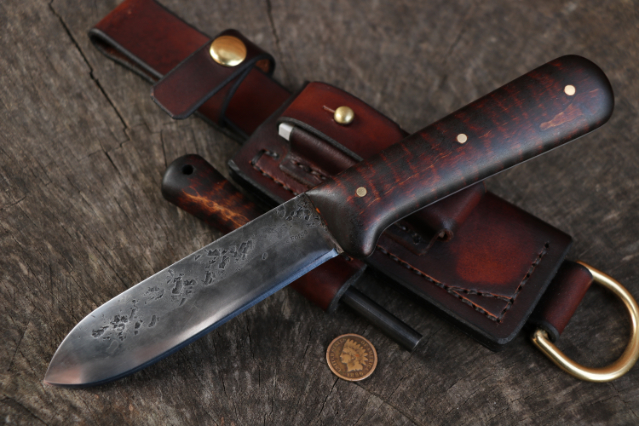 Hunting Knife, Lucas Forge, Custom Kephart Knife, Custom Hunting Knives, Lucas Knives, Custom Belt Knife, Custom Camping Knife