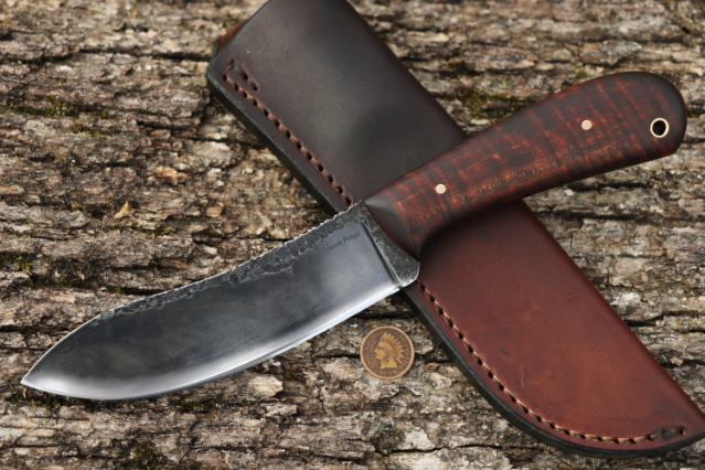 Woodsman Nessmuk, Nessmuk Knife, Custom Hunting Knives, Lucas Forge, Forged Knives, Handmade Knives, Custom Knifemakers