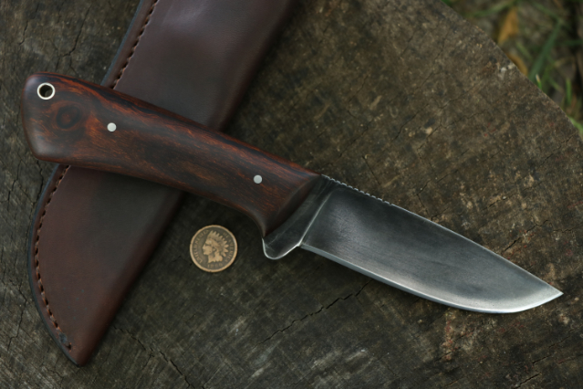 Elk River Hunter, Hunting Knife, Custom Hunting Knives, Lucas Forge, Ironwood, Hunting Belt Knife