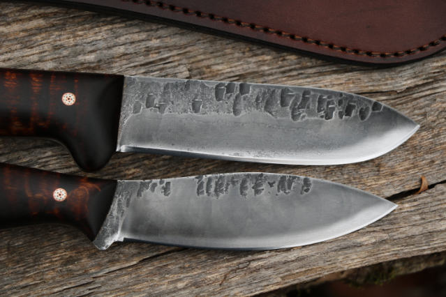 Custom Knife Set, Lucas Forge, Hunting Knives, Hand Forged Hunting Knives, Forged Knives, Custom Forged Knife, Outdoor Knives