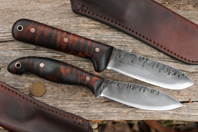 Custom Knife Set, Lucas Forge, Hunting Knives, Hand Forged Hunting Knives, Forged Knives, Custom Forged Knife, Outdoor Knives