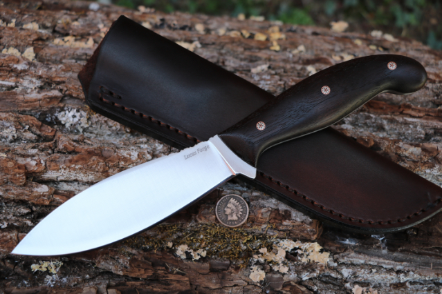 Jack Pine Special, Custom Hunting Knives, Lucas Forge, Canadian Outdoor Knife, Canadian Hunting Knife, Willow Leaf Knife