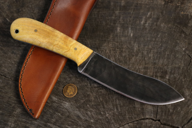 Custom Hunting Knives, Woodsman Nessmuk, Nessmuk Knife, Lucas Forge