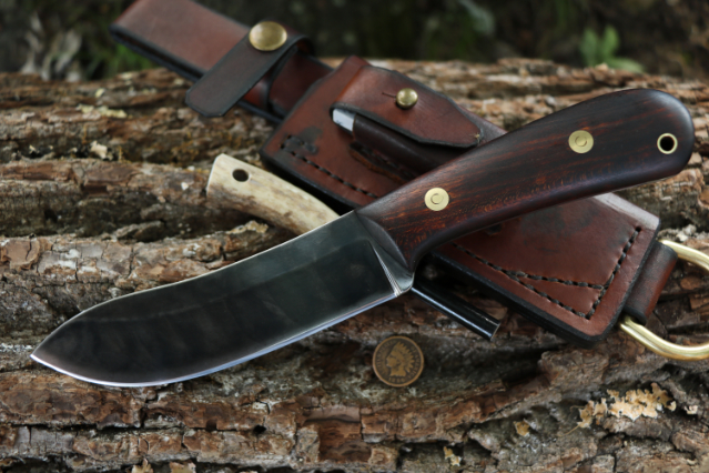 Woodsman Knife, Backwoodsman Knife, Custom Hunting Knives, Lucas Forge
