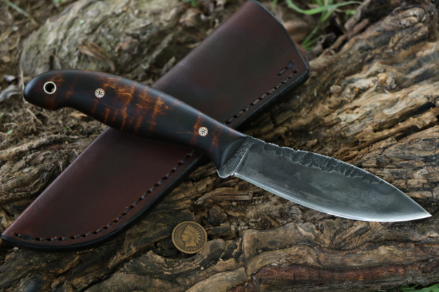 Hammer Forged Knife, Hand Forged Knife, Lucas Forge, Custom Hunting Knives, Custom Belt Knife, Camping Knife, Deer Hunting Knife