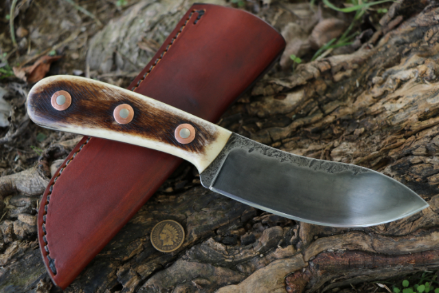 Woodsman Nessmuk, Nessmuk, Lucas Forge, Custom Hunting Knives, Historical Camping Knife, Traditional Camping Knives, Traditional Hunting Knives