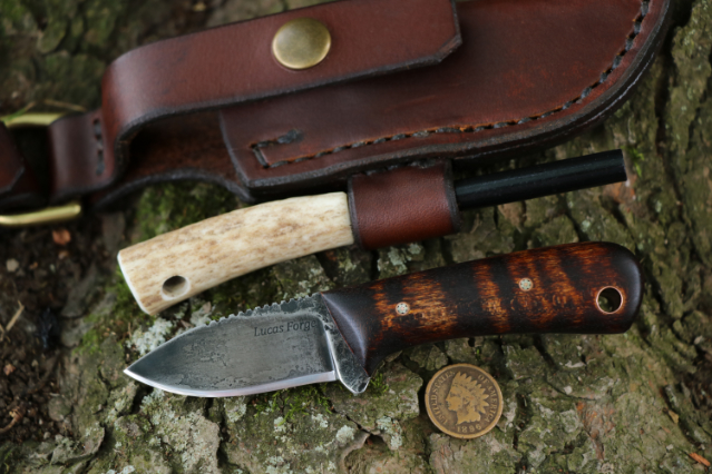 Forged Belt Knife, Lucas Forge, Custom Hunting Knives