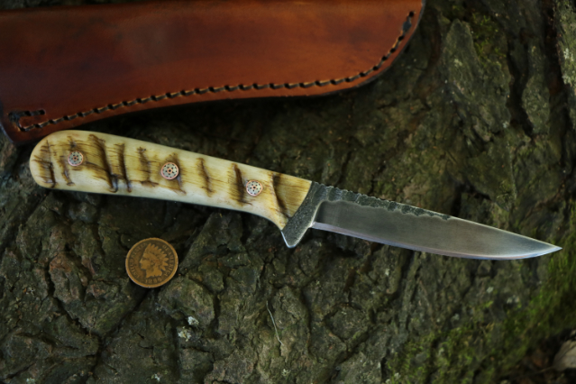 Skinning Knife, Lucas Forge, Forged Skinning Knife, Forged Hunting Knife, Lucas Knives, Hand Forged Knives