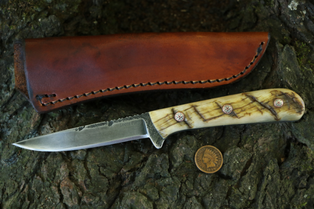 Skinning Knife, Lucas Forge, Forged Skinning Knife, Forged Hunting Knife, Lucas Knives, Hand Forged Knives