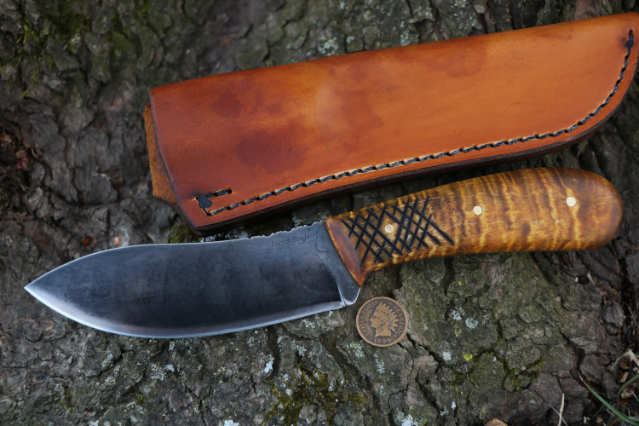 Lucas Forge, Woodsman Nessmuk, Nessmuk Knife, Hunting Knife, Classic Hunting Knife, Nessmuk, Outdoor Knife