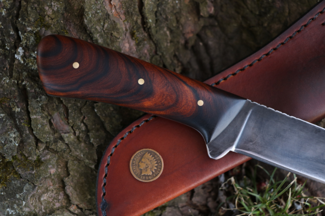 Ironwood, Elk River Hunter, Elk River Hunting Knife, Elk Hunting Knife, Lucas Forge, Custom Camping Knife