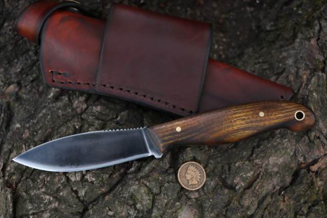 High Carbon Knives, High Carbon Steel Blade, Horizontal Knife Sheath, Custom Hunting Knives, Lucas Forge, Hand Forged Knives, Custom Camping Knife