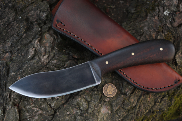 Woodsman Knife, Nessmuk Knife, Custom Nessmuk Knife, Custom Hunting Knife, Lucas Forge, Lucas Forge Knives, Custom Belt Knife, Historical Knife Designs