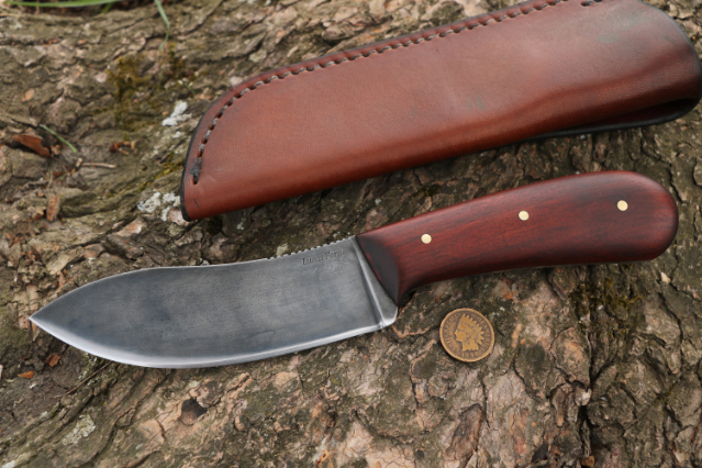 Nessmuk Knife, Woodsman Nessmuk, Bone Handled Hunting Knife, Lucas Forge, Lucas Knives, Custom Hunting Knives, Custom Knifemaker, USA Made Knives