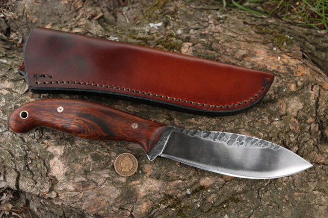 Custom Hunting Knives, Willow Leaf, Canadian Knife, Lucas Forge, Belt Knife, Traditional Hunting Knife, Woodsman Knife