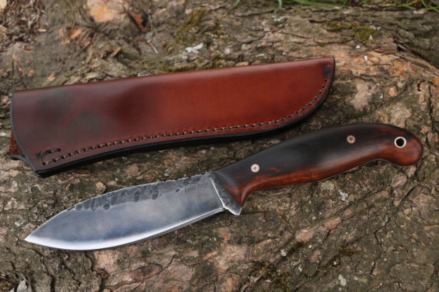 Custom Hunting Knives, Willow Leaf, Canadian Knife, Lucas Forge, Belt Knife, Traditional Hunting Knife, Woodsman Knife