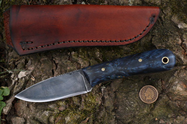 Frontier Knives, Custom Hunting Knives, Lucas Forge, Small Belt Knife, High Carbon Knives, USA Knifemaker