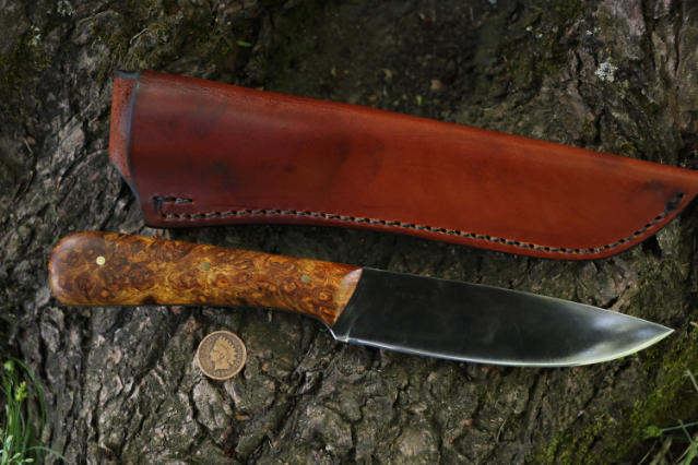 Trade Knife, Custom Hunting Knife, Historical Knife Design, Lucas Forge, Mountain Man Knife