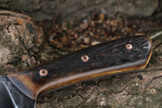 Lucas Forge, Mini Jaguar Knife, Custom Hunting Knife, Custom Knives, Hammer Forged Hunting Knife, USA Made Hunting Knife