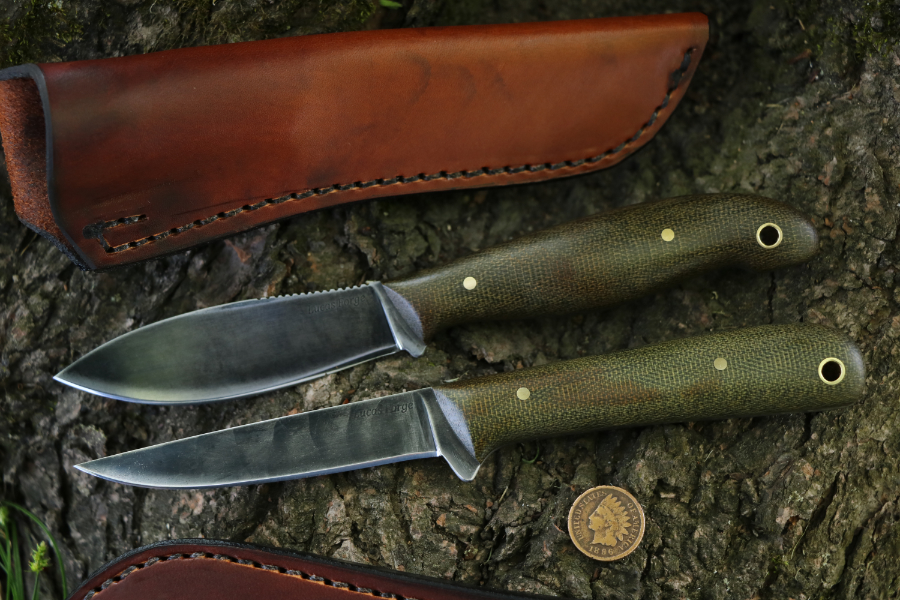 Custom Knife Set, Lucas Forge, Custom Hunting Knives, Skinning Knife