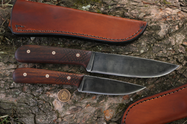 Custom Knife Set, Lucas Forge, Trade Knives, Historical Knives, Custom Hunting Knives