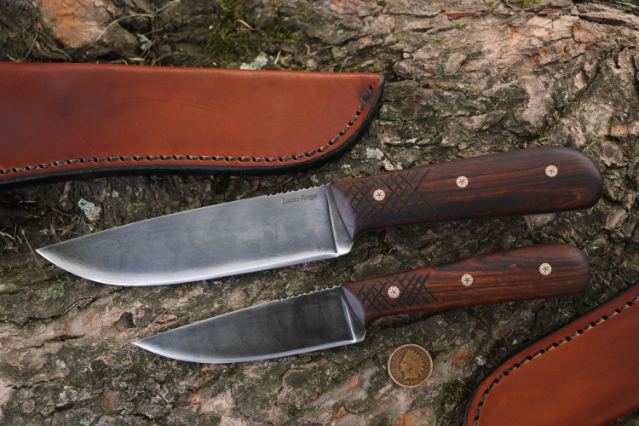 Custom Knife Set, Lucas Forge, Trade Knives, Historical Knives, Custom Hunting Knives