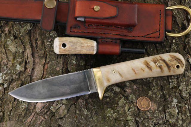 Classic Hunter, Classic Hunting Knife, Hunting Knife, Lucas Forge, Trekker, Custom Leather Knife Sheath, Lucas Forge