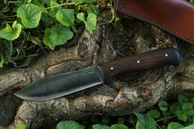 All-Around Camp Knife, Camp Knife, Vintage Knife Designs, Lucas Forge, Custom Hunting Knife, Frontier Knife, Clip Point Knife, High Carbon Steel Knives
