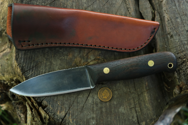 BK3 Bush Knife, Bush Knife, Lucas Forge, Custom Hunting Knives, Handmade Belt Knife
