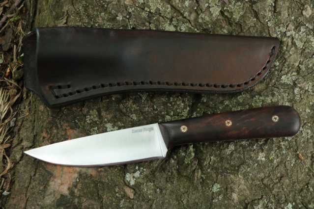 Trapper, Trapper Knife, Lucas Forge, Custom Hunting Knives, Belt Knife, Camping Knife, Custom Trapping Knife