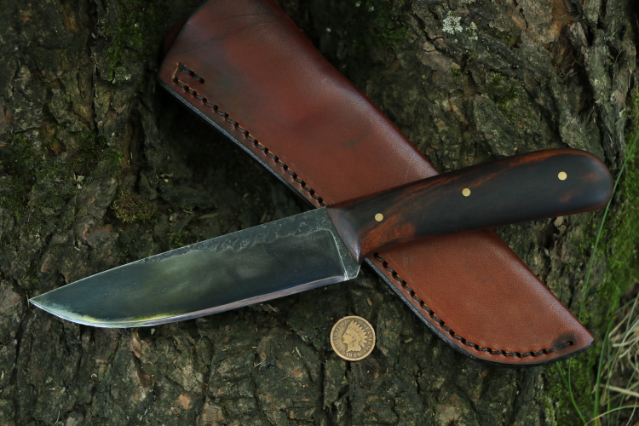 Powder River, Trade Knife, Custom Hunting Knives, Lucas Forge, Hunting Knife, Traditional Hunting Knife, Classic Hunting Knife, Fixed Blade Hunting Knife, High Carbon Steel Knives