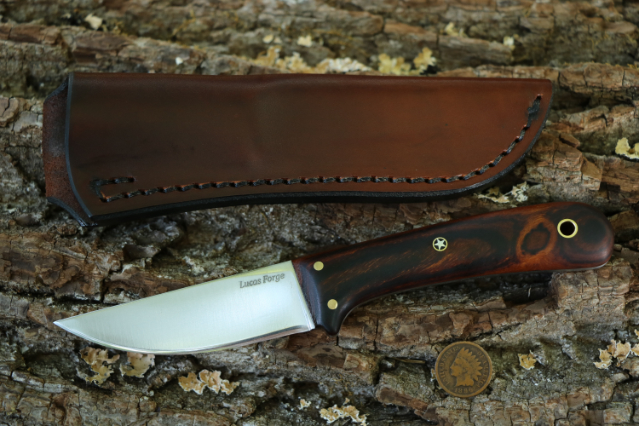 Belt Knife, Lucas Forge, Custom Hunting Knives, Texas Knife, Handmade Knives, High Carbon Steel Knives, Bowie Knife