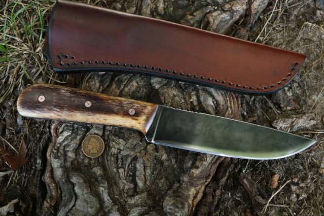 Powder River, Trade Knife, Lucas Forge, Custom Hunting Knives, High Carbon Knives, Mountain Man Knife, Frontier Knife