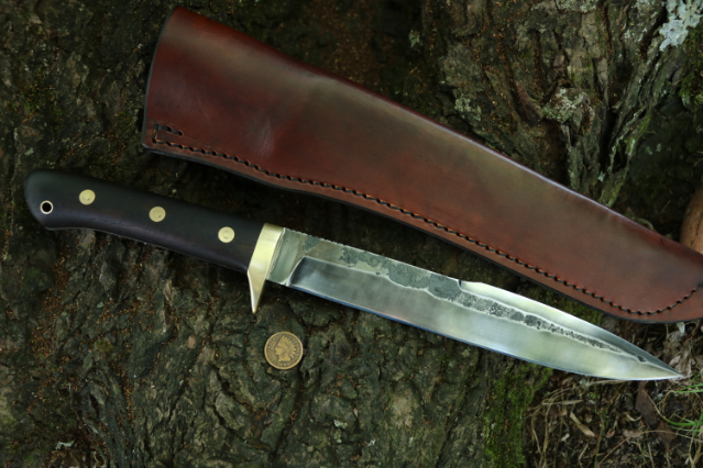 Hog Hunting Knife, Hog Sticker, Custom Hog Hunting Knife, Hog Knife, Lucas Forge, Custom Hunting Knives, Hand Forged Knives