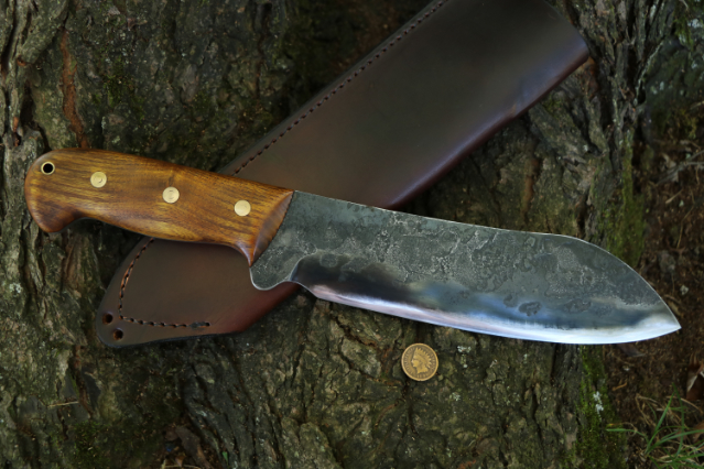 Osage Handled Knives, Lucas Forge Survival Knife, Custom Survival Knife, Custom Chopping Knife, Custom Camp Knife, Hunting Knives