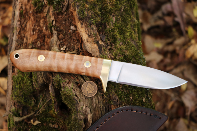 Drop Point Hunter, Hunting Knife, Lucas Forge, Custom Hunting Knife, Camping Knife, Custom Belt Knife, Outdoor Knife