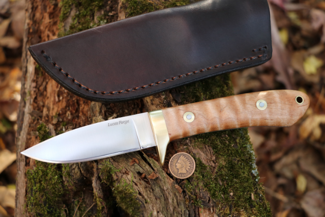 Drop Point Hunter, Hunting Knife, Lucas Forge, Custom Hunting Knife, Camping Knife, Custom Belt Knife, Outdoor Knife
