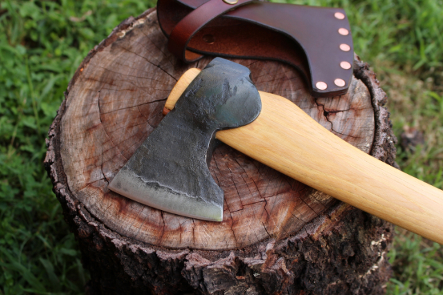 Hand Made Firecreekforge.Com Handmade Custom Skinning Knife Bocote Wood  Handle by Fire Creek Forge