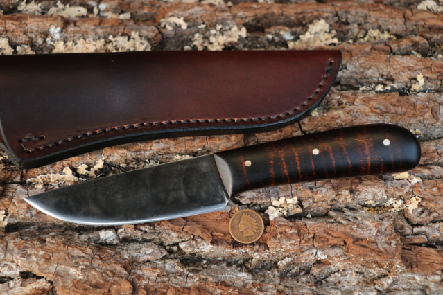 Powder River Knife, Trade Knife, Custom hunting Knives, Lucas Forge, Camping Knife