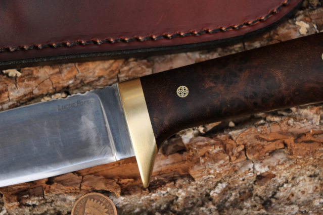 Classic Hunting Knife, Hunting Knife, Custom Hunting Knives, Custom Made Hunting Knife, Lucas Forge, Heirloom Knives