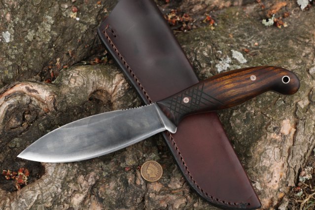 Jack Pine, Jack Pine Special, Custom Hunting Knives, Lucas Forge, Custom Hunting Knives, Traditional Knives, Willow Leaf Knife, Canadian Knife, USA Made Knives