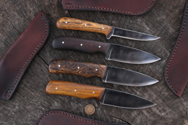 Custom Knife Set, Handmade Knife Set, Gifts for Hunters, Lucas Forge, Camping Knife, Hunting Knife, Groomsman Gifts