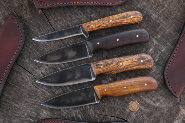 Custom Knife Set, Handmade Knife Set, Gifts for Hunters, Lucas Forge, Camping Knife, Hunting Knife, Groomsman Gifts