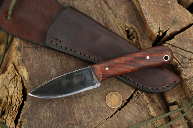 Custom Neck Knife, Neck Knife, Lucas Forge, Custom Hunting Knives, Lucas Knives