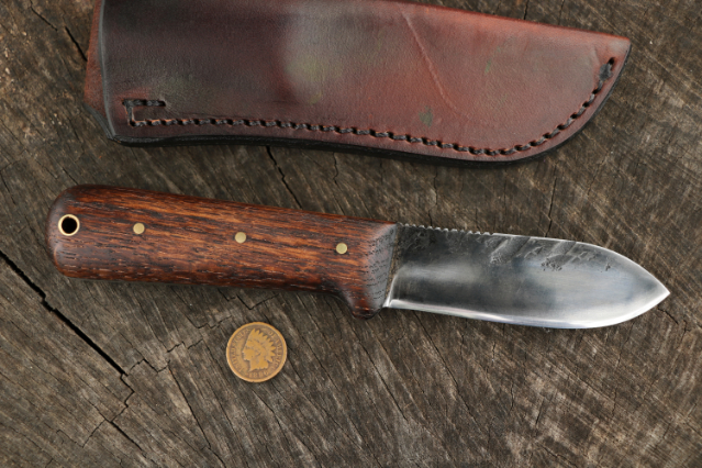 Aged Oak, Kephart, Vintage Kephart, Kephart Reproductions, Custom Kephart Knife, Lucas Forge Kephart Knives, Camping Knife, Small Hunting Knife